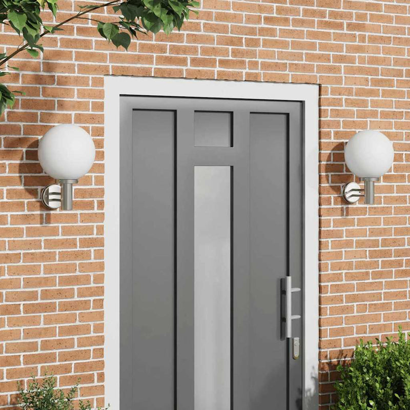 Afbeelding laden in galerijviewer, Vidaxl buiten wandlamp 2 pcs zilver 28 x 25 x 38 cm
