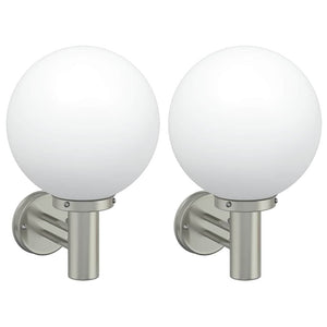 Vidaxl buiten wandlamp 2 pcs zilver 28 x 25 x 38 cm