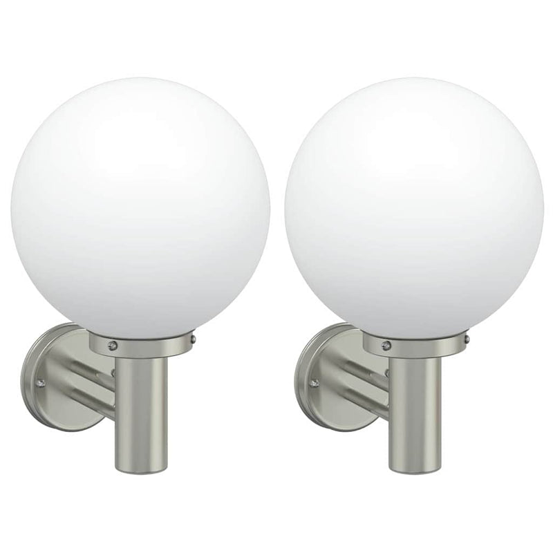 Afbeelding laden in galerijviewer, Vidaxl buiten wandlamp 2 pcs zilver 28 x 25 x 38 cm
