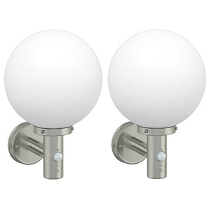 Vidaxl buiten wandlamp 2 pcs zilver 28 x 25 x 38 cm