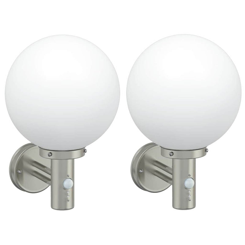 Afbeelding laden in galerijviewer, Vidaxl buiten wandlamp 2 pcs zilver 28 x 25 x 38 cm
