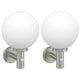 Vidaxl buiten wandlamp 2 pcs zilver 28 x 25 x 38 cm