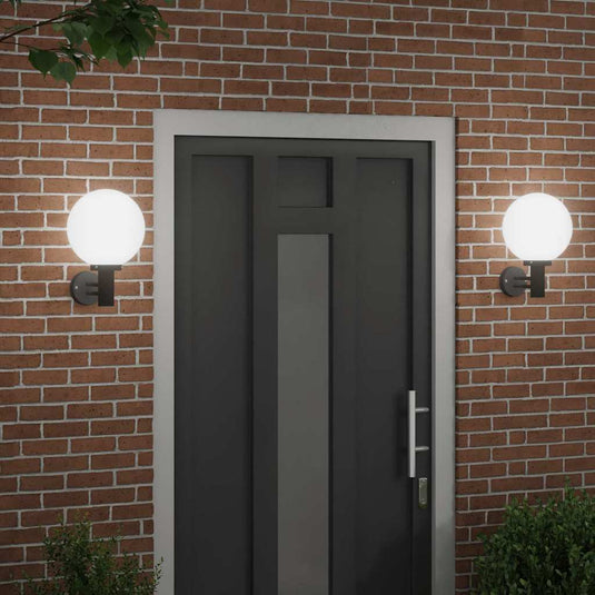 Vidaxl buiten wandlamp 2 pcs zwart 28 x 25 x 38 cm