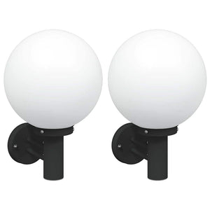 Vidaxl buiten wandlamp 2 pcs zwart 28 x 25 x 38 cm