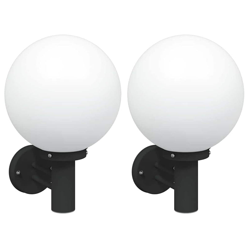 Afbeelding laden in galerijviewer, Vidaxl buiten wandlamp 2 pcs zwart 28 x 25 x 38 cm
