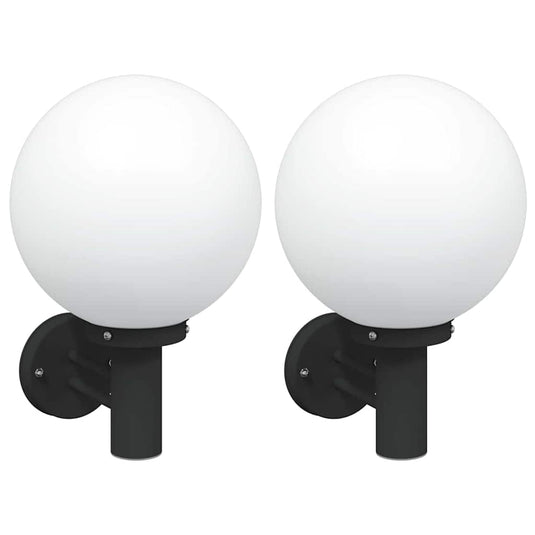 Vidaxl buiten wandlamp 2 pcs zwart 28 x 25 x 38 cm