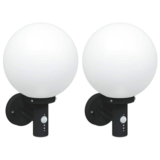 Vidaxl buiten wandlamp 2 pcs zwart 28 x 25 x 38 cm
