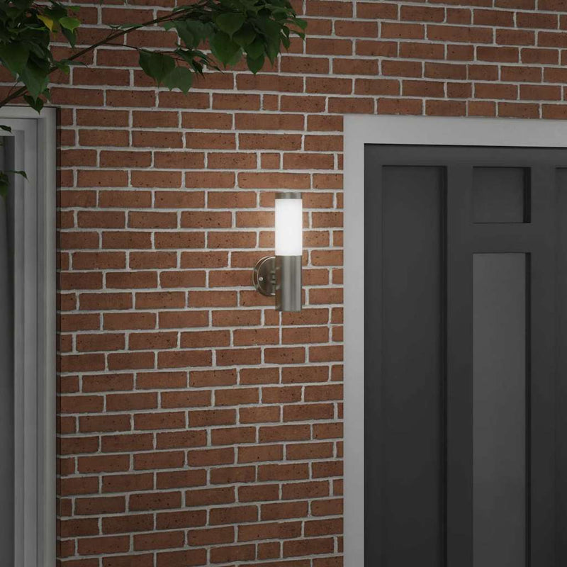 Afbeelding laden in galerijviewer, Vidaxl buiten wandlamp zilver 15 x 7,5 x 33 cm

