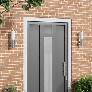 Vidaxl buiten wandlamp 2 pcs zilver 15 x 7,5 x 33 cm