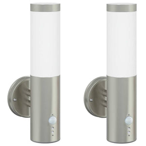 Vidaxl buiten wandlamp 2 pcs zilver 15 x 7,5 x 33 cm