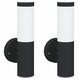 Vidaxl buiten wandlamp 2 pcs zwart 15 x 7,5 x 33 cm