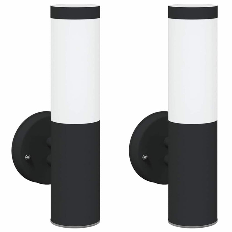 Afbeelding laden in galerijviewer, Vidaxl buiten wandlamp 2 pcs zwart 15 x 7,5 x 33 cm
