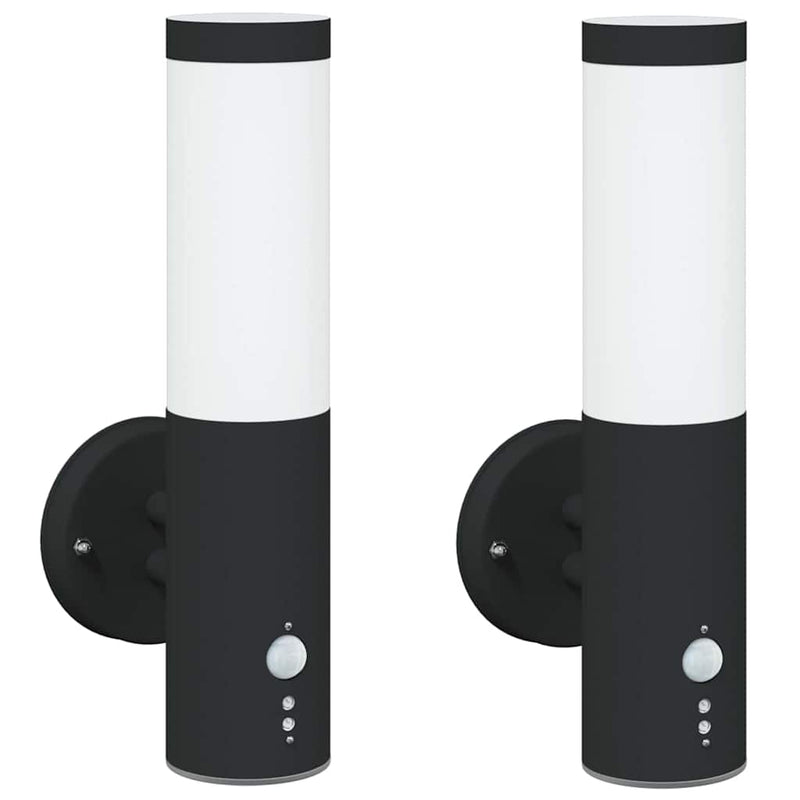 Afbeelding laden in galerijviewer, Vidaxl buiten wandlamp 2 pcs zwart 15 x 7,5 x 33 cm
