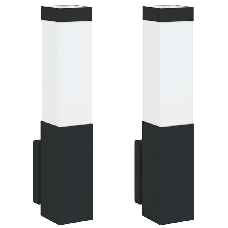Afbeelding laden in galerijviewer, Vidaxl buiten wandlamp 2 pcs zwart 10.5 x 6 x 33 cm
