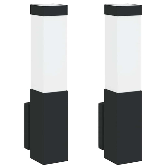 Vidaxl buiten wandlamp 2 pcs zwart 10.5 x 6 x 33 cm