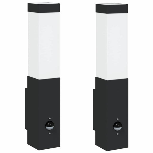 Vidaxl buiten wandlamp 2 pcs zwart 10.5 x 6 x 33 cm