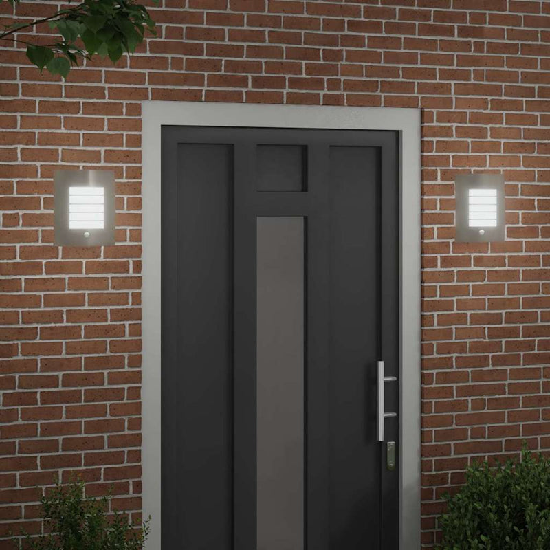 Afbeelding laden in galerijviewer, Vidaxl buiten wandlamp 2 pcs zilver 23.5 x 9 x 26 cm

