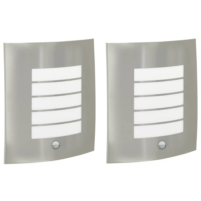 Afbeelding laden in galerijviewer, Vidaxl buiten wandlamp 2 pcs zilver 23.5 x 9 x 26 cm

