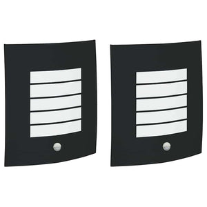 Vidaxl buiten wandlamp 2 pcs zwart 23.5 x 9 x 26 cm