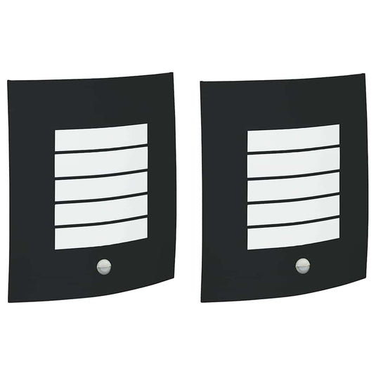 Vidaxl buiten wandlamp 2 pcs zwart 23.5 x 9 x 26 cm