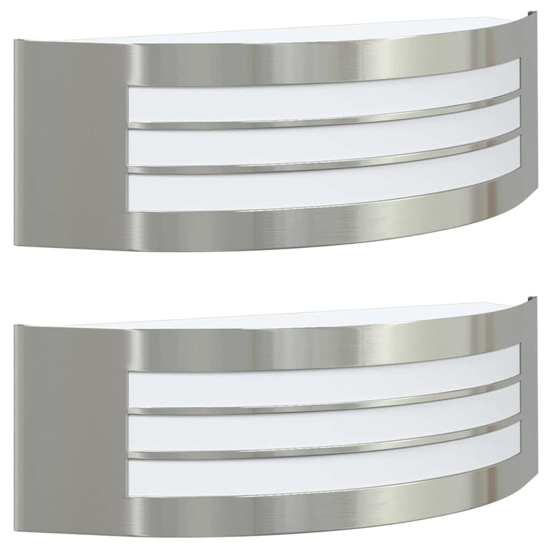 Afbeelding laden in galerijviewer, Vidaxl buiten wandlamp 2 pcs zilver 32 x 10 x 10 cm
