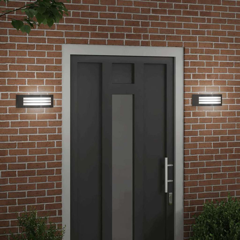 Afbeelding laden in galerijviewer, Vidaxl buiten wandlamp 2 pcs zwart 32 x 10 x 10 cm
