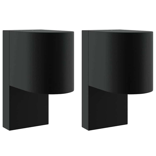 Vidaxl buiten wandlamp 2 pcs zwart 12 x 7 x 15 cm roestvrij staal