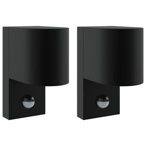 Vidaxl buiten wandlamp 2 pcs zwart 12 x 7 x 15 cm roestvrij staal