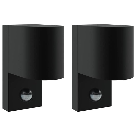 Vidaxl buiten wandlamp 2 pcs zwart 12 x 7 x 15 cm roestvrij staal