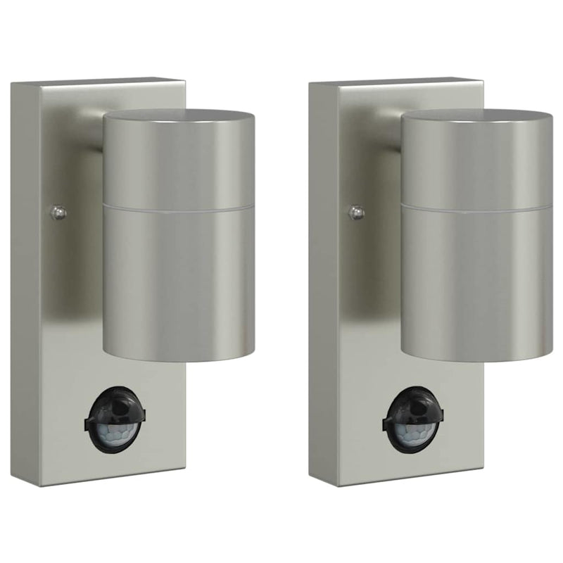 Afbeelding laden in galerijviewer, Vidaxl buiten wandlamp 2 pcs zilver 6,5 x 10,5 x 16 cm rvs en glas
