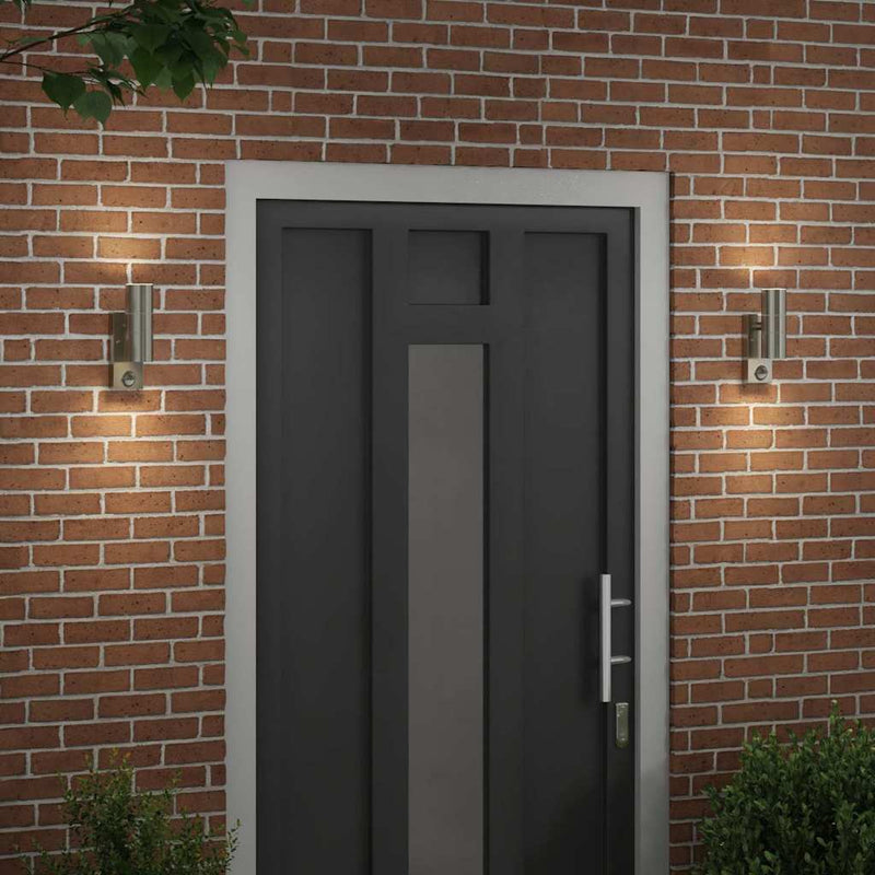 Afbeelding laden in galerijviewer, Vidaxl buiten wandlamp 2 pcs zilver 7 x 10 x 22 cm rvs en glas
