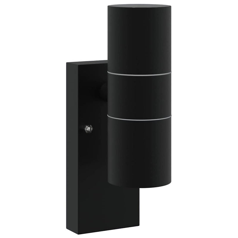 Afbeelding laden in galerijviewer, Vidaxl buiten wandlamp zwart 7 x 10 x 22 cm rvs en glas
