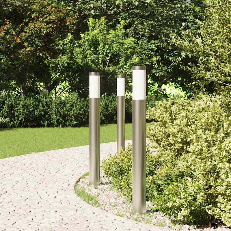 Afbeelding laden in galerijviewer, Vidaxl bolderverlichting 3 stuks 80 cm rvs ip44
