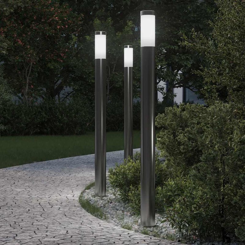 Afbeelding laden in galerijviewer, Vidaxl bolderverlichting 3 stuks 110 cm rvs ip44
