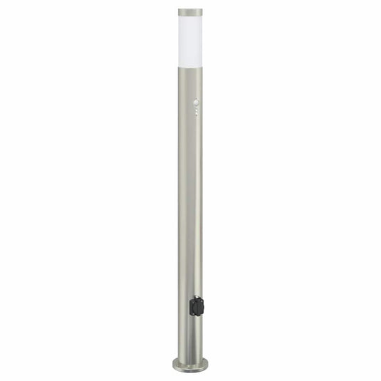 Vidaxl bolderarmatuur met sensor en stopcontact 110 cm roestvrij staal ip44