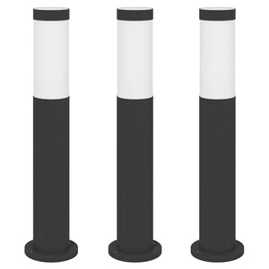 Vidaxl bolderverlichting 3 stuks 50 cm rvs ip44
