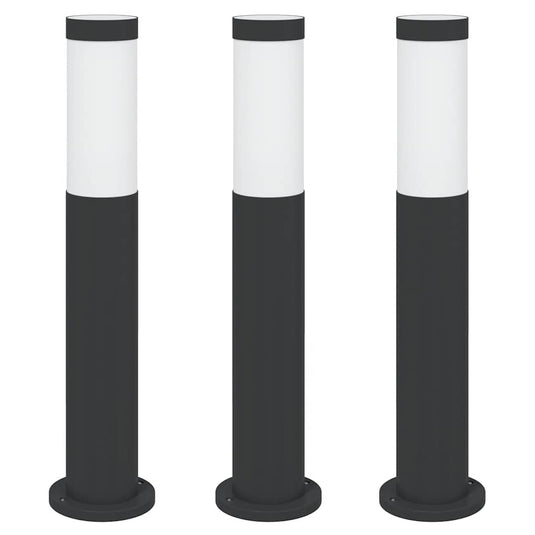 Vidaxl bolderverlichting 3 stuks 50 cm rvs ip44