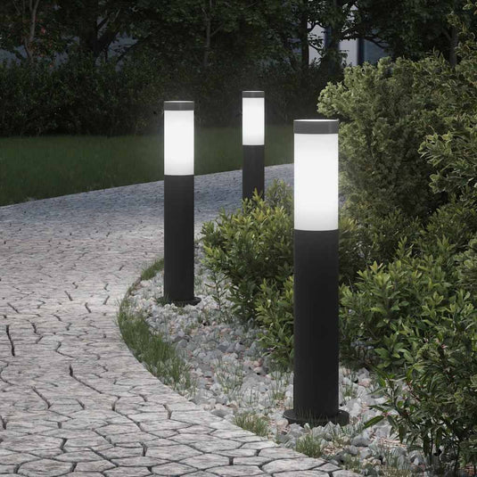 Vidaxl bolderverlichting 3 stuks 50 cm rvs ip44