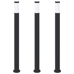 Vidaxl bolderverlichting 3 stuks 110 cm rvs ip44