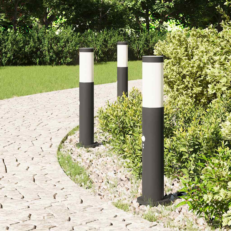 Afbeelding laden in galerijviewer, Vidaxl bolderverlichting met sensor 3 stuks 50 cm rvs ip44
