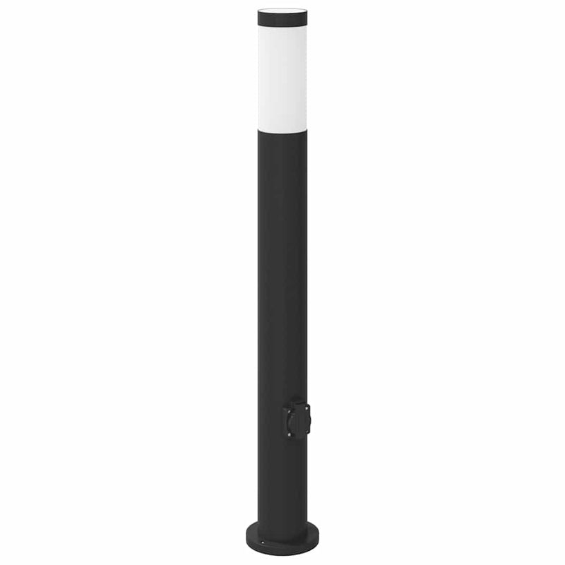 Afbeelding laden in galerijviewer, Vidaxl bolderarmatuur met stopcontact 80 cm rvs ip44
