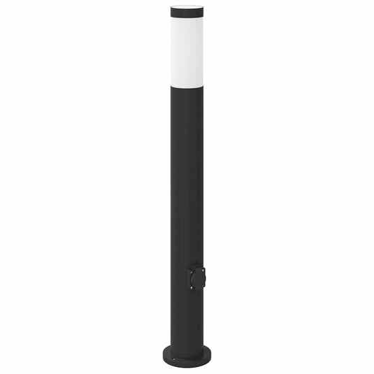 Vidaxl bolderarmatuur met stopcontact 80 cm rvs ip44