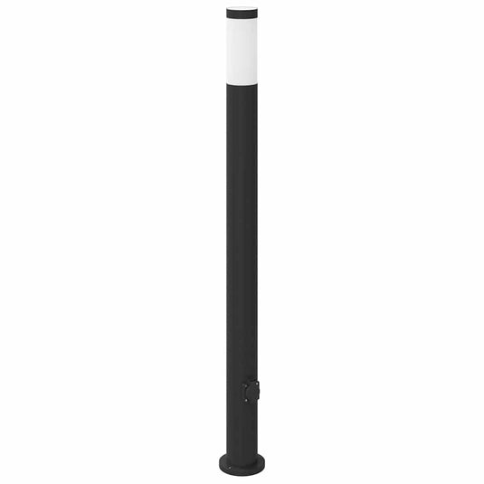 Vidaxl bolderarmatuur met stopcontact 110 cm rvs ip44