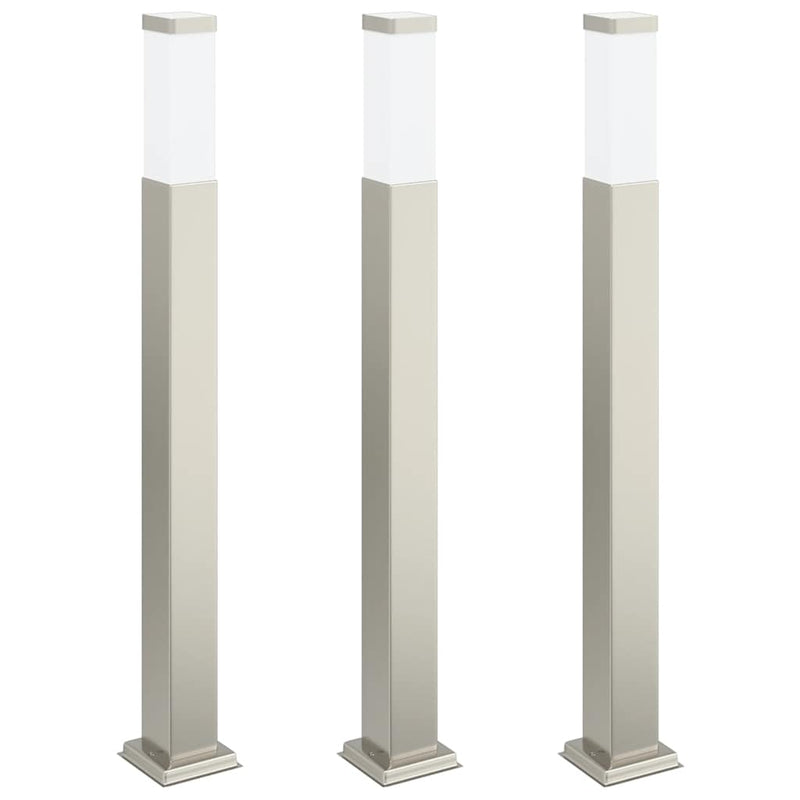 Afbeelding laden in galerijviewer, Vidaxl bolderverlichting 3 stuks 80 cm rvs ip44
