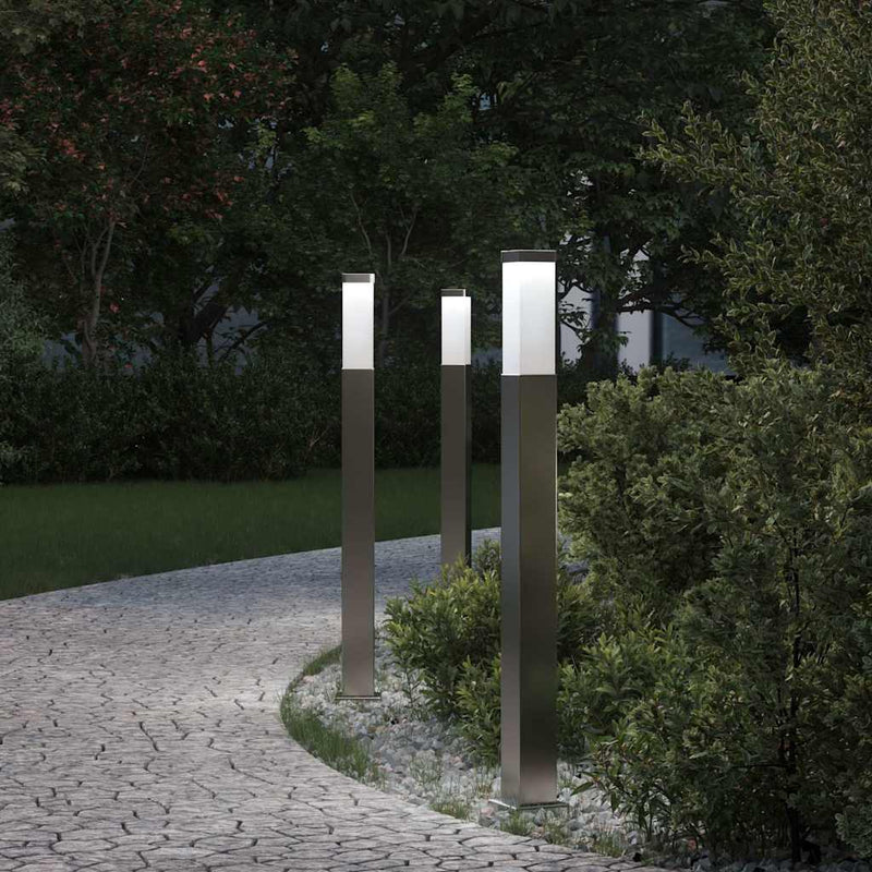 Afbeelding laden in galerijviewer, Vidaxl bolderverlichting 3 stuks 80 cm rvs ip44
