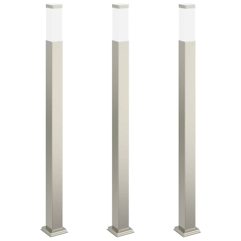 Afbeelding laden in galerijviewer, Vidaxl bolderverlichting 3 stuks 110 cm rvs ip44
