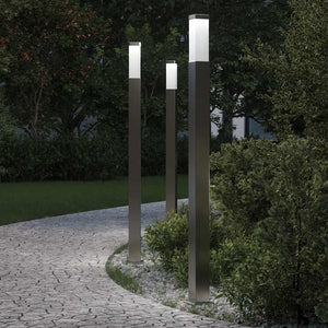 Vidaxl bolderverlichting 3 stuks 110 cm rvs ip44