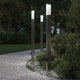 Vidaxl bolderverlichting met sensor en stopcontact 3 stuks 110 cm roestvrij staal ip44