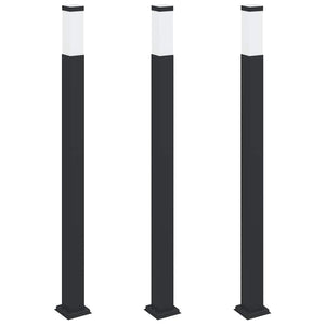 Vidaxl bolderverlichting 3 stuks 110 cm zwart ip44