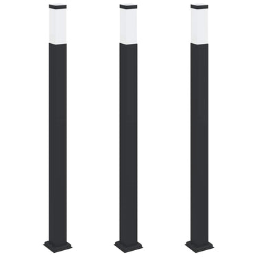 Vidaxl bolderverlichting 3 stuks 110 cm zwart ip44